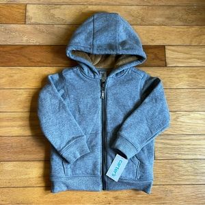 NWT Carter’s Fuzzy Lined Zip Up Hoodie - Toddler